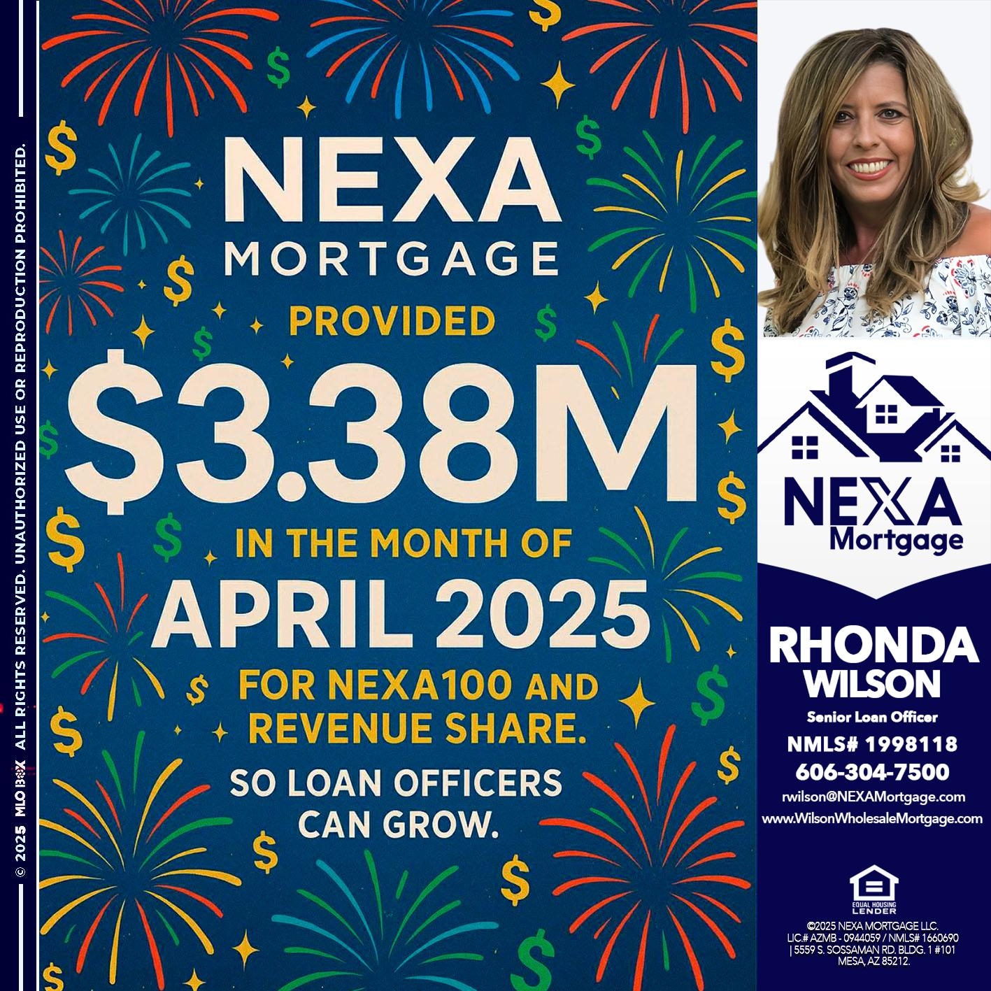 $3.38M
- Rhonda Wilson -Senior Loan Officer