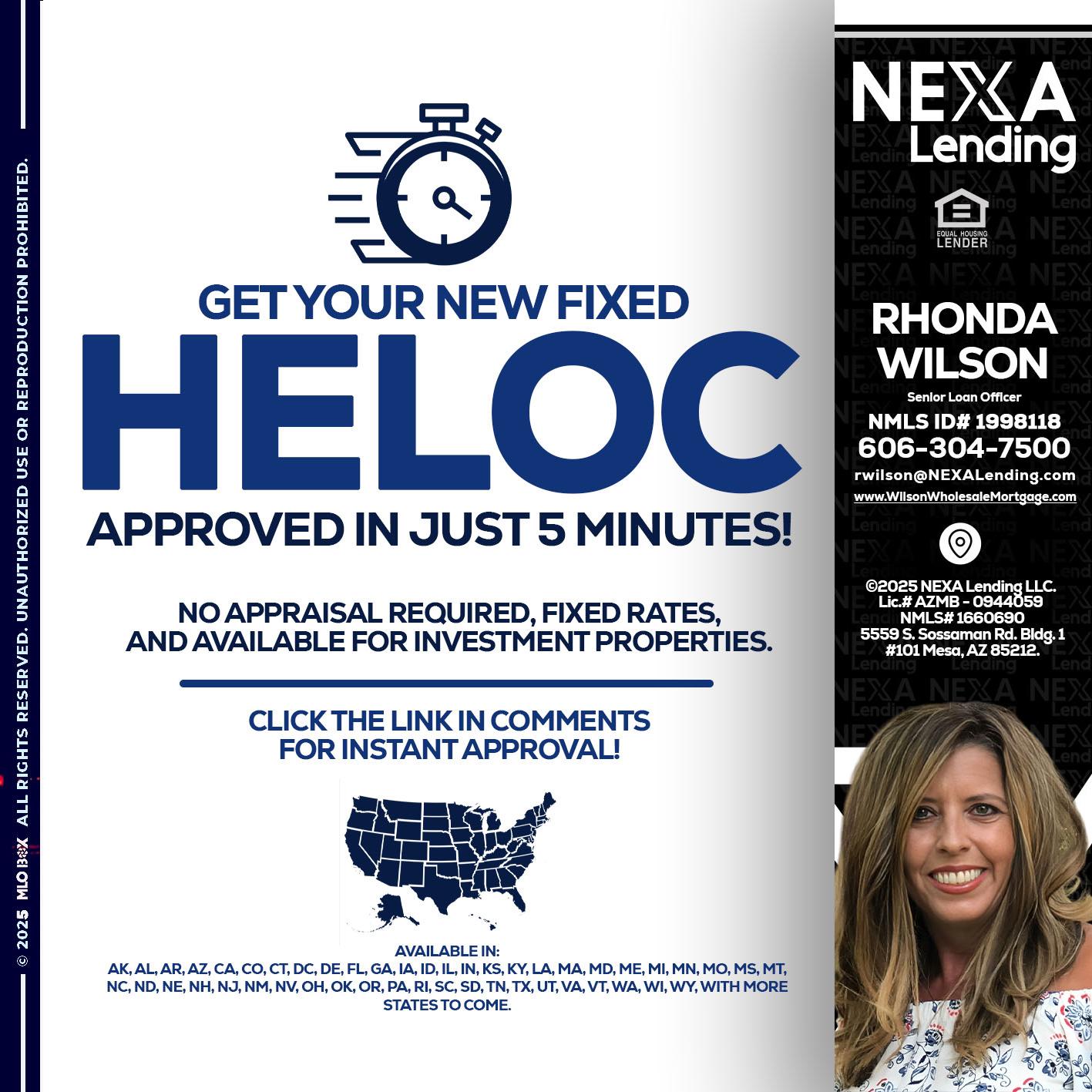 HELOC - Rhonda Wilson -Senior Loan Officer