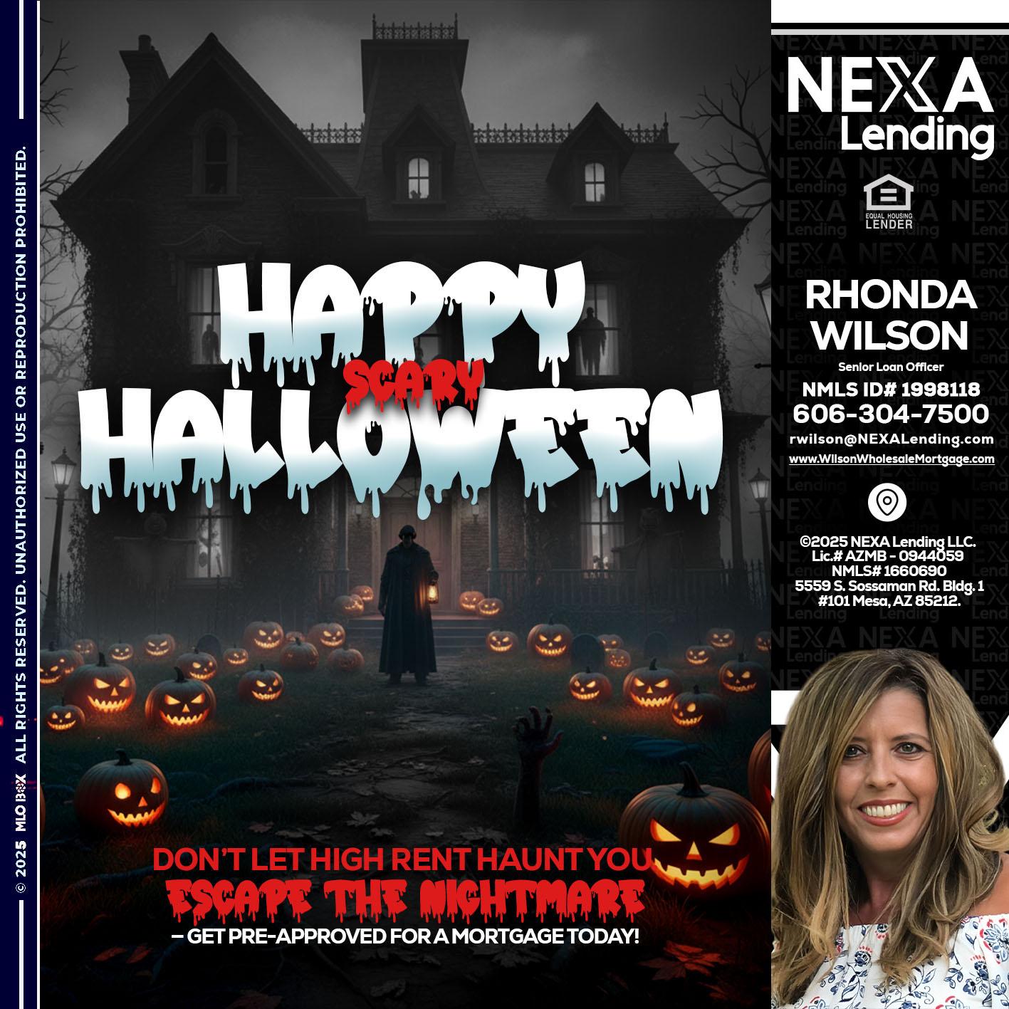 HAPPY HALLOWEEN - Rhonda Wilson -Senior Loan Officer