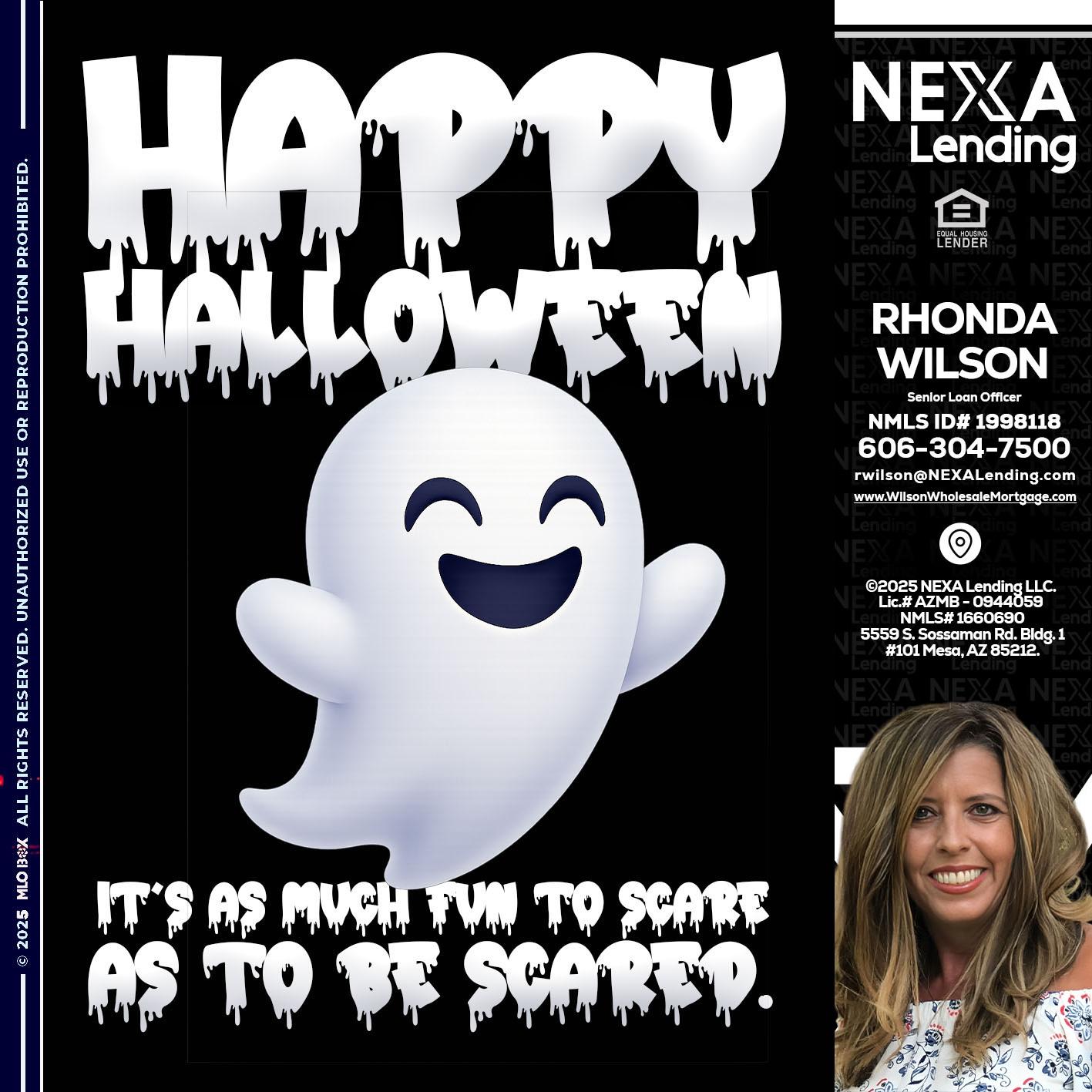 HAPPY HALLOWEEN - Rhonda Wilson -Senior Loan Officer