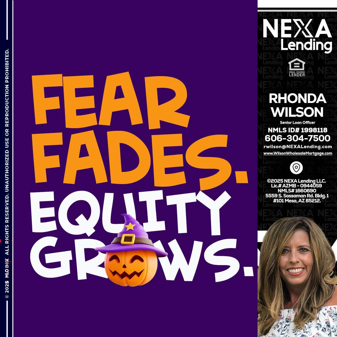 FEAR FADES - Rhonda Wilson -Senior Loan Officer