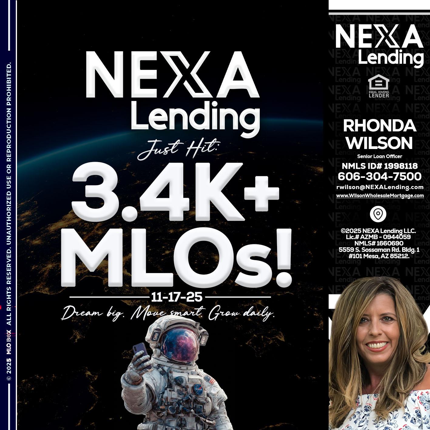 3.4K MLOs - Rhonda Wilson -Senior Loan Officer