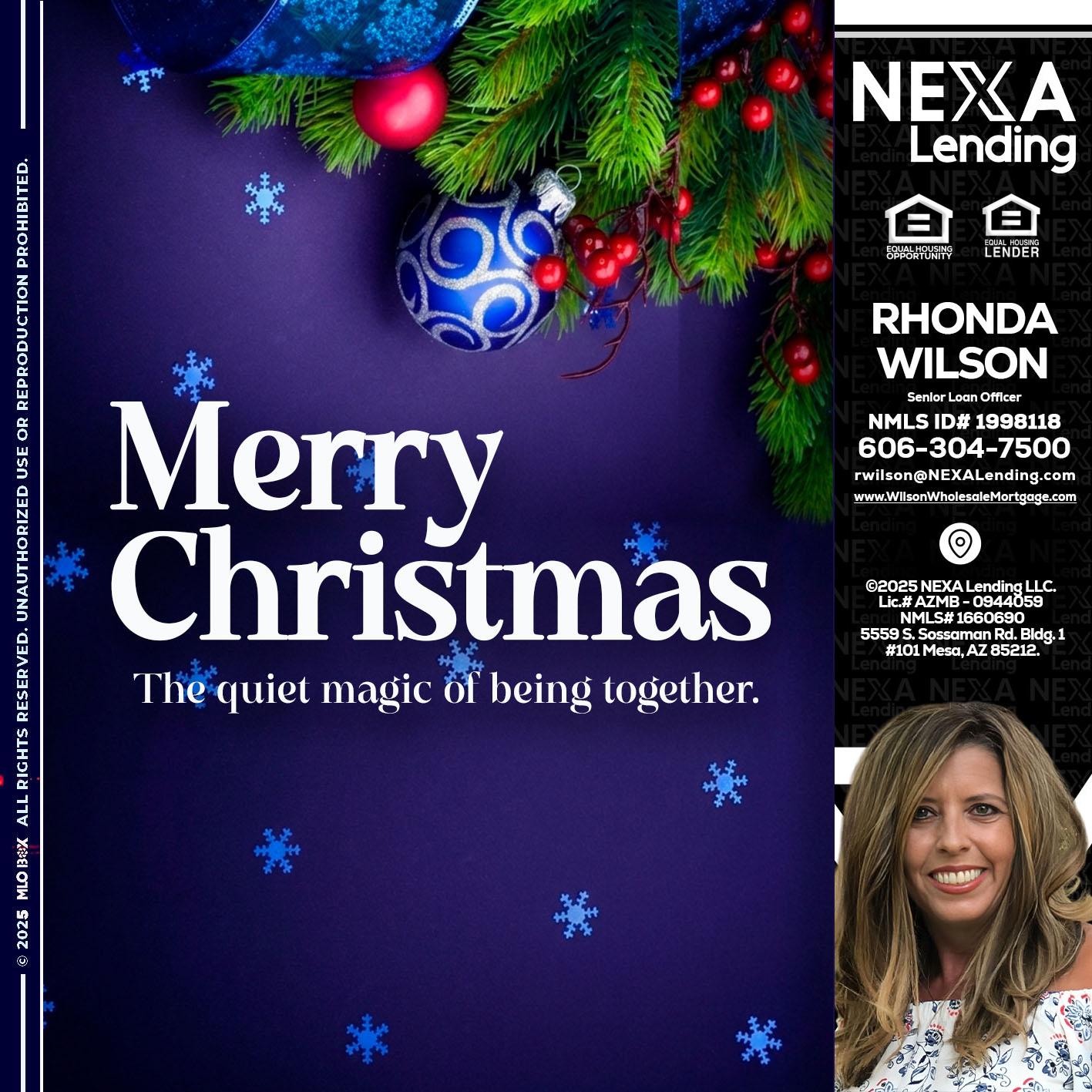 merry christmas - Rhonda Wilson -Senior Loan Officer