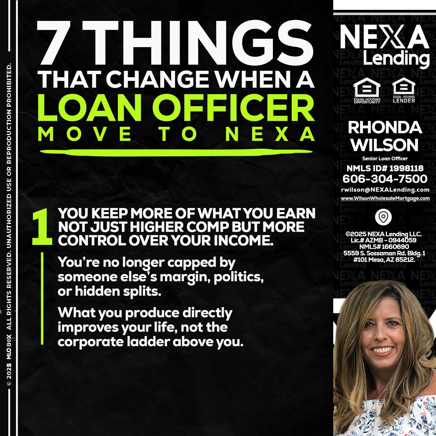 7 THINGS (1) - Rhonda Wilson -Senior Loan Officer