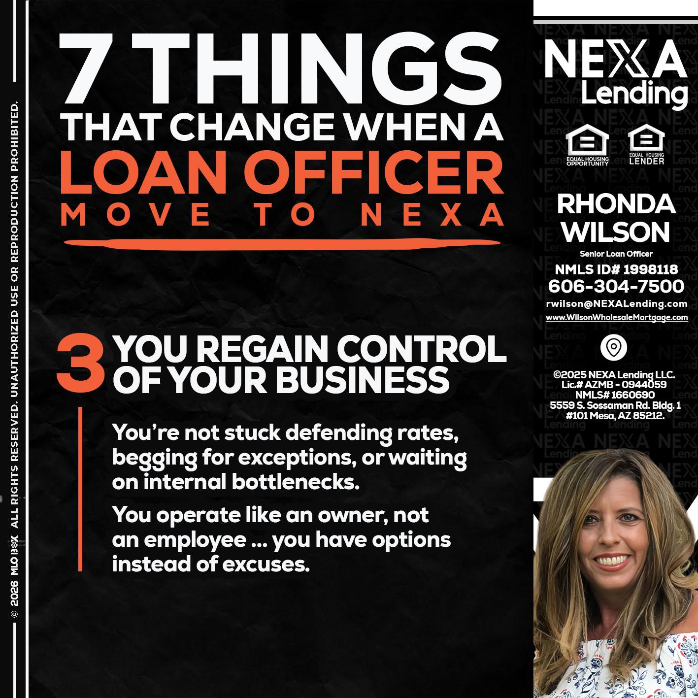7 things (3) - Rhonda Wilson -Senior Loan Officer