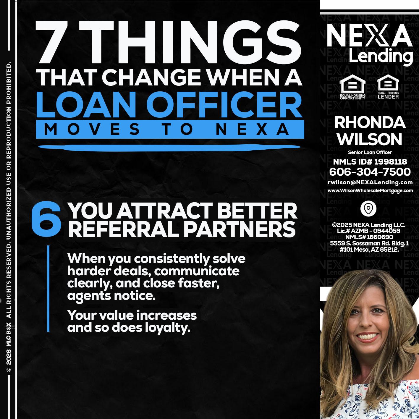 7 THINGS (6) - Rhonda Wilson -Senior Loan Officer