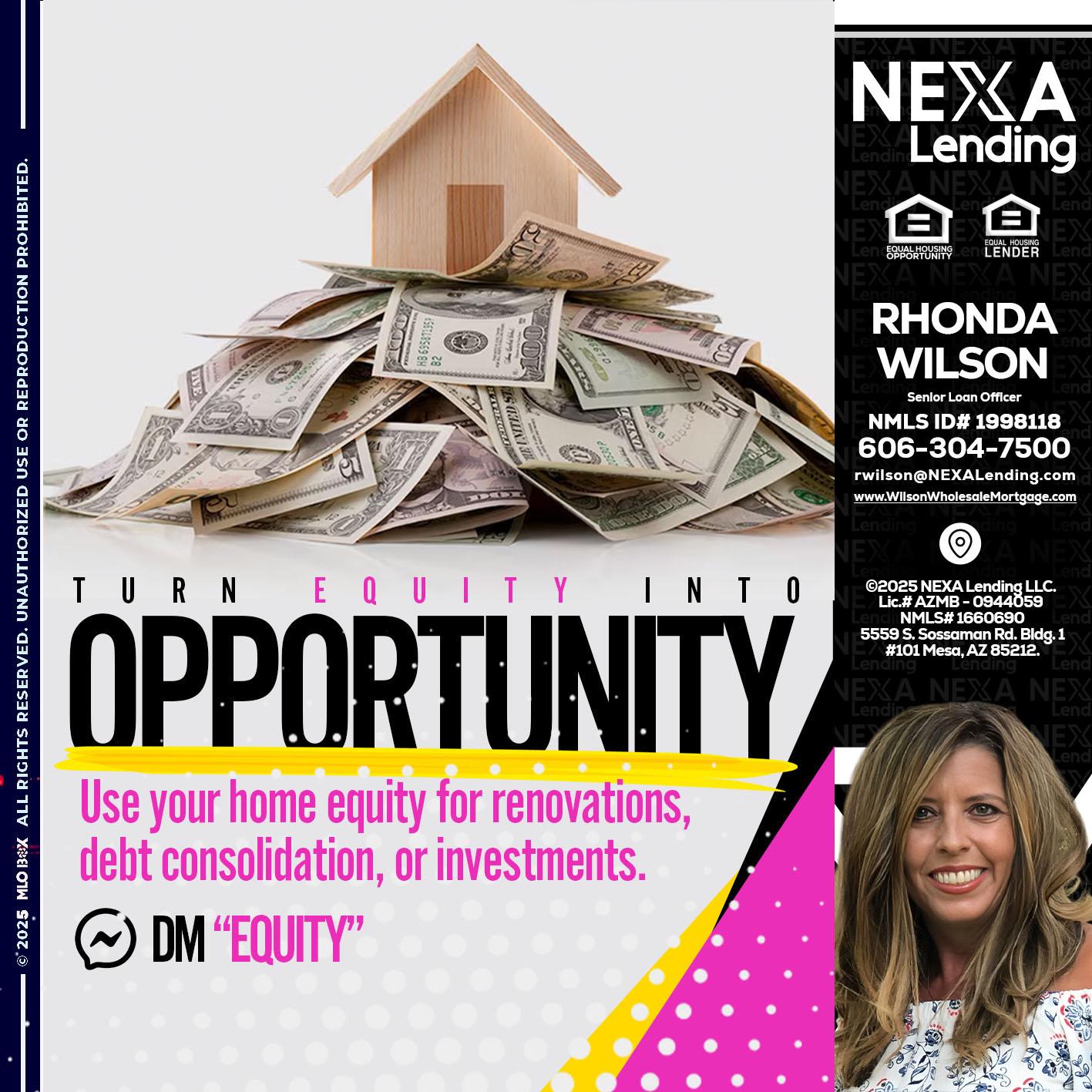 opportunity - Rhonda Wilson -Senior Loan Officer