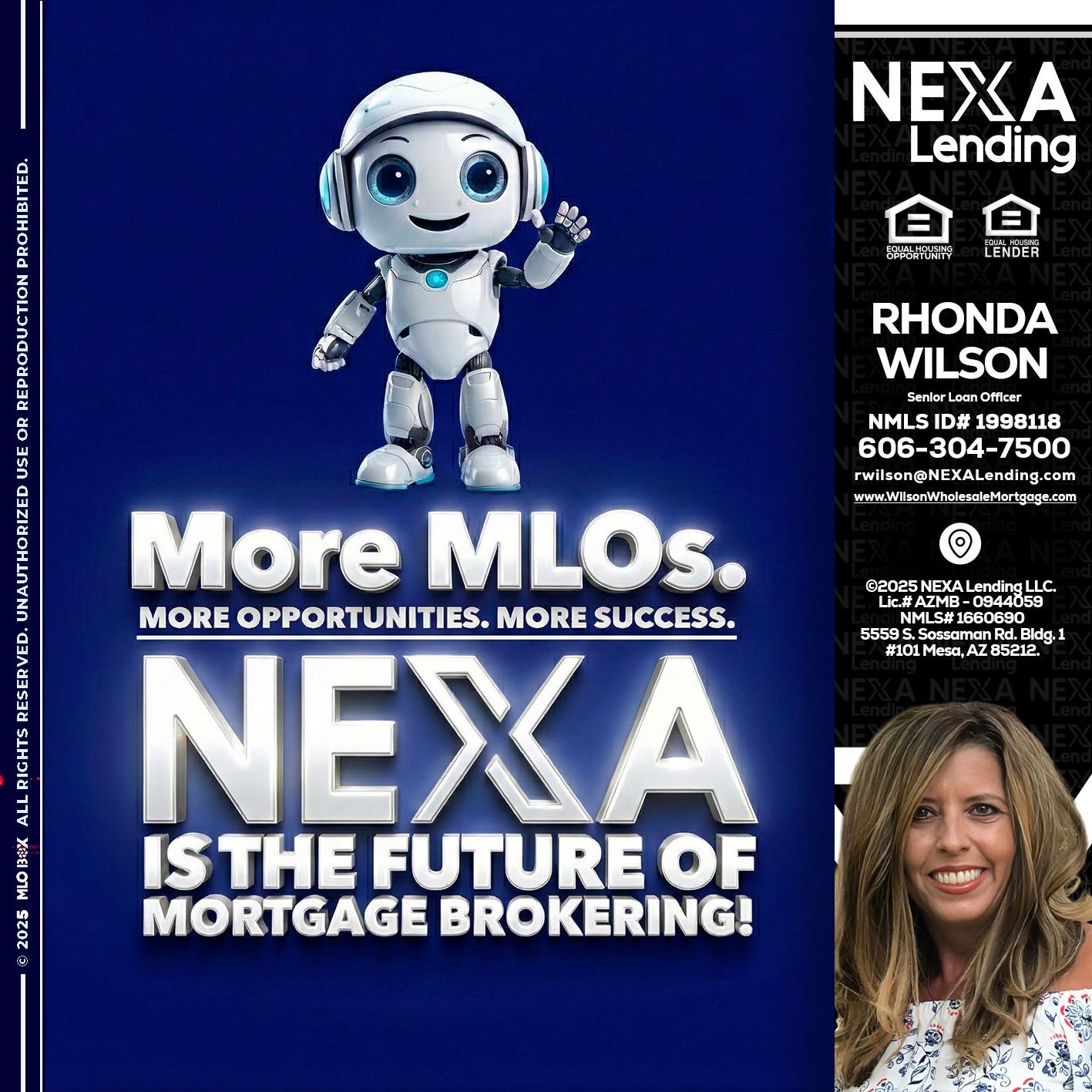 MORE MLOs - Rhonda Wilson -Senior Loan Officer