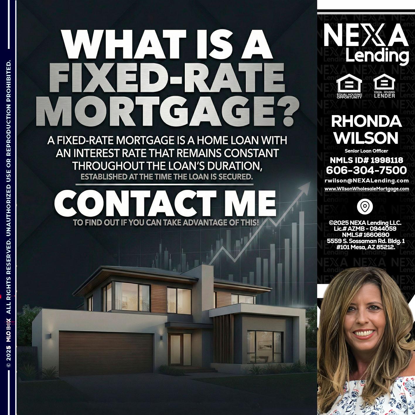 WHAT IS A - Rhonda Wilson -Senior Loan Officer