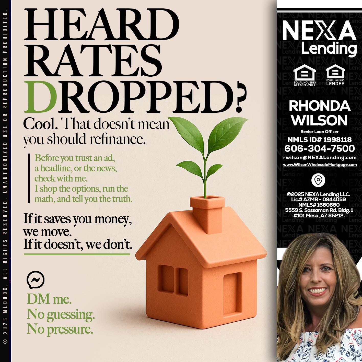 HEARD RATES - Rhonda Wilson -Senior Loan Officer