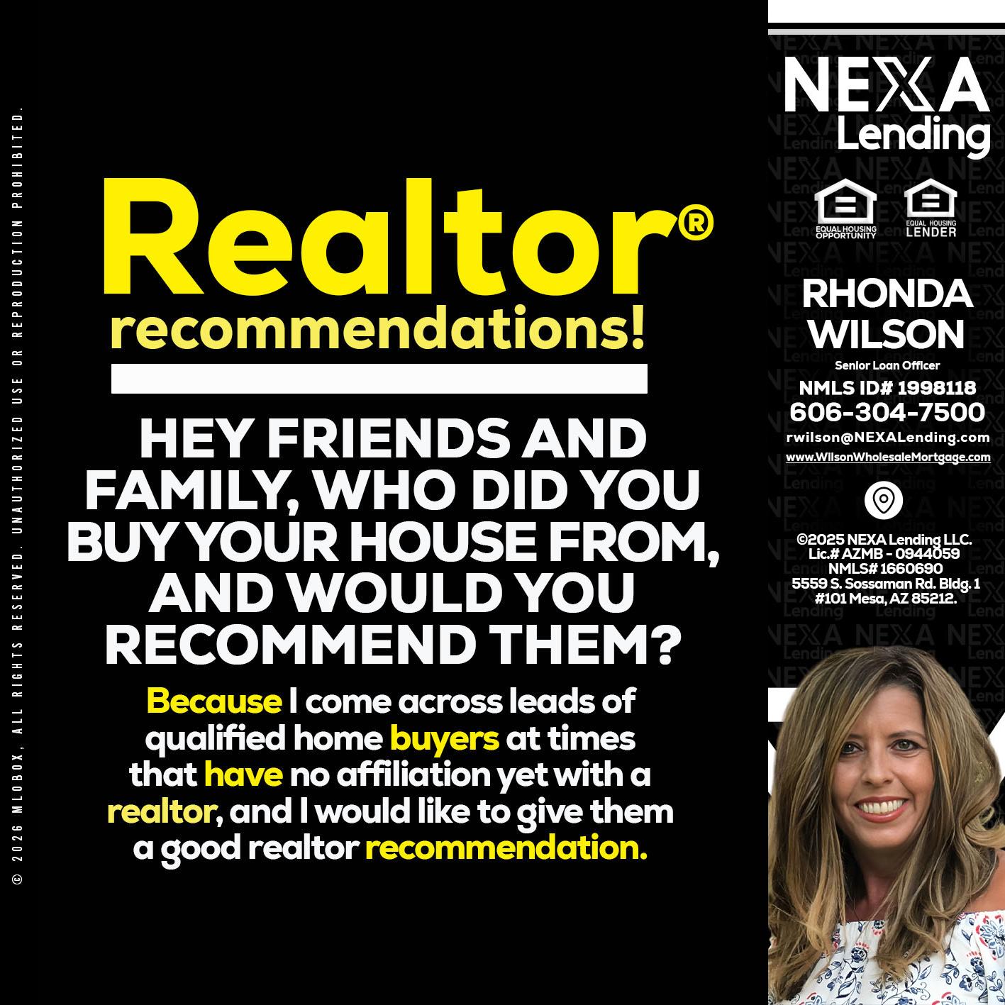 REALTOR - Rhonda Wilson -Senior Loan Officer