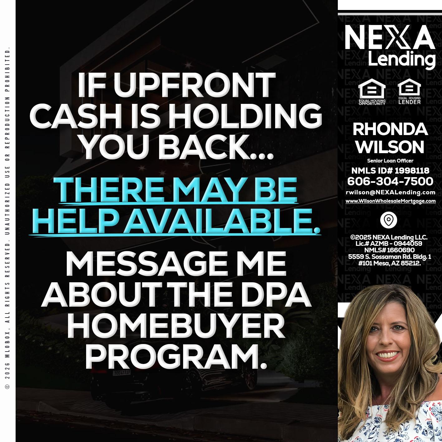 IF UPFRONT - Rhonda Wilson -Senior Loan Officer