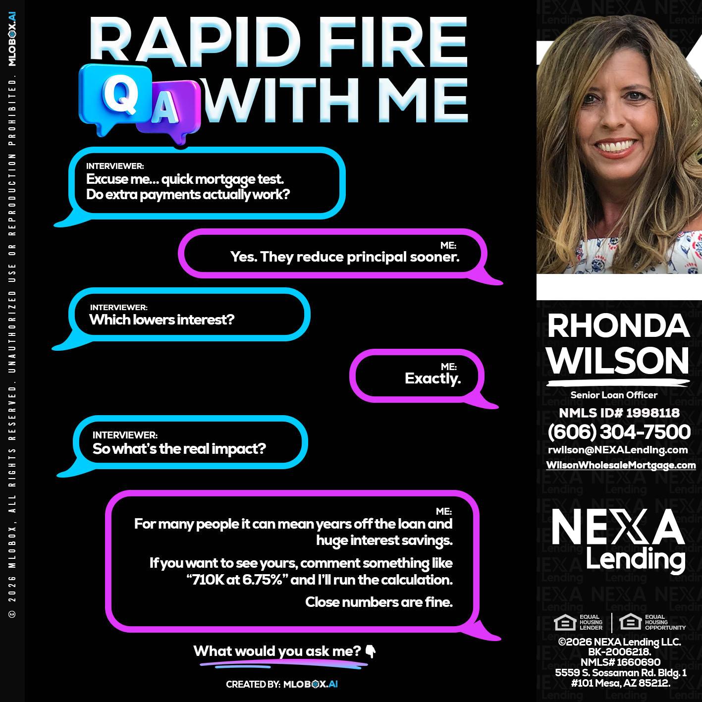 RAPID QA - Rhonda Wilson -Senior Loan Officer