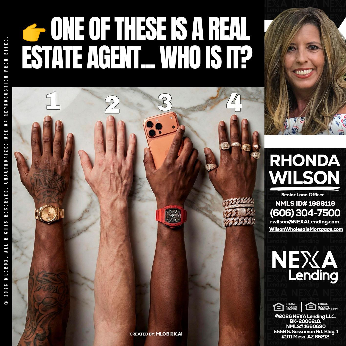ONE OF THESE - Rhonda Wilson -Senior Loan Officer