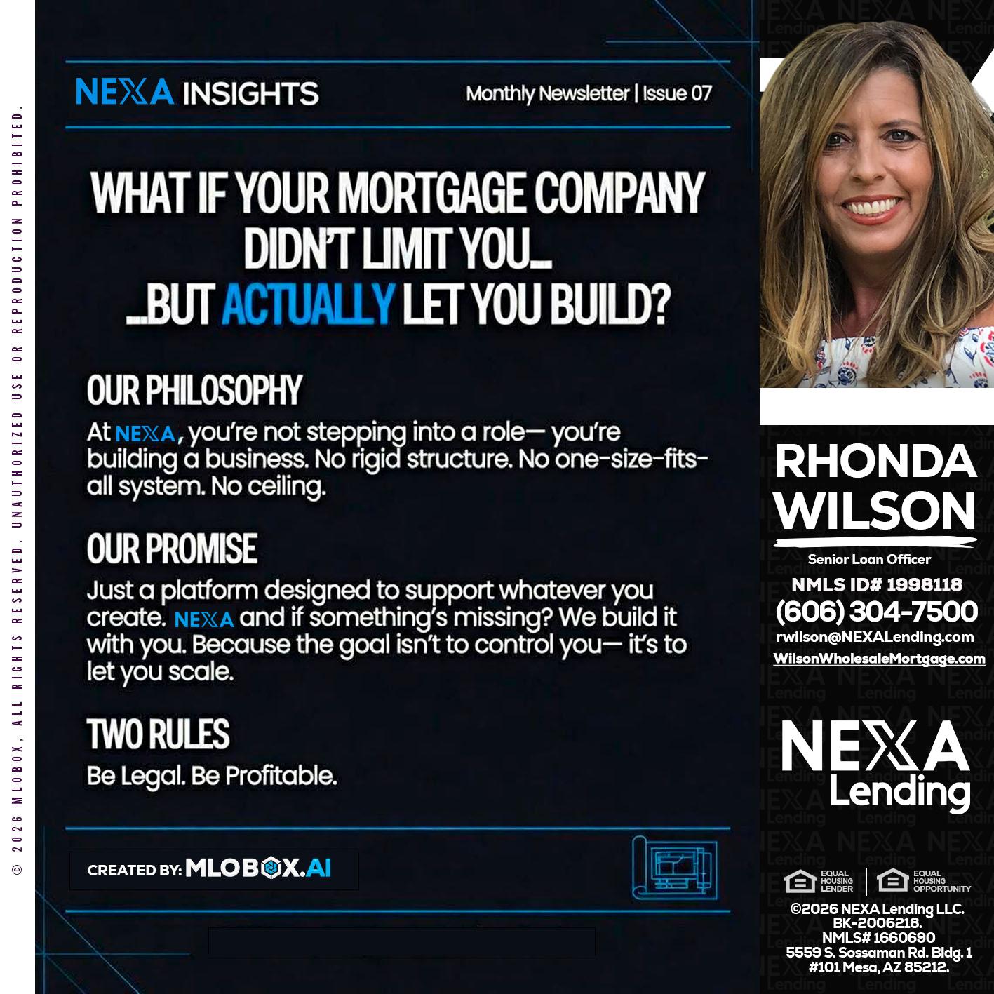 NEXA INSIGHTS - Rhonda Wilson -Senior Loan Officer
