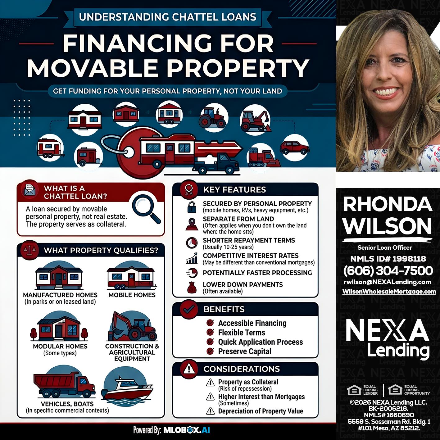 Chattel Loans - Rhonda Wilson -Senior Loan Officer