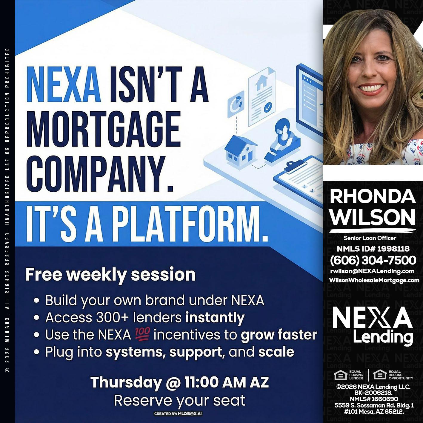 NEXA ISNT - Rhonda Wilson -Senior Loan Officer
