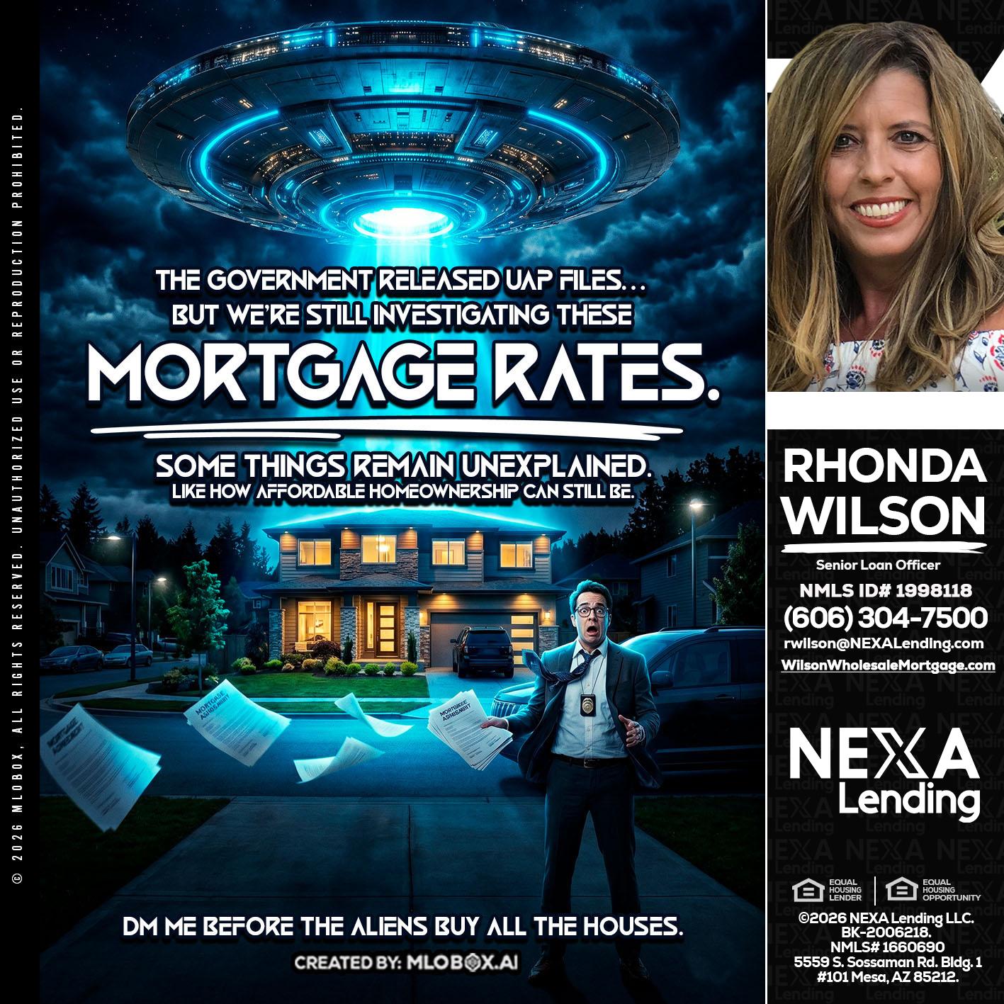 MORTGAGE RATES - Rhonda Wilson -Senior Loan Officer