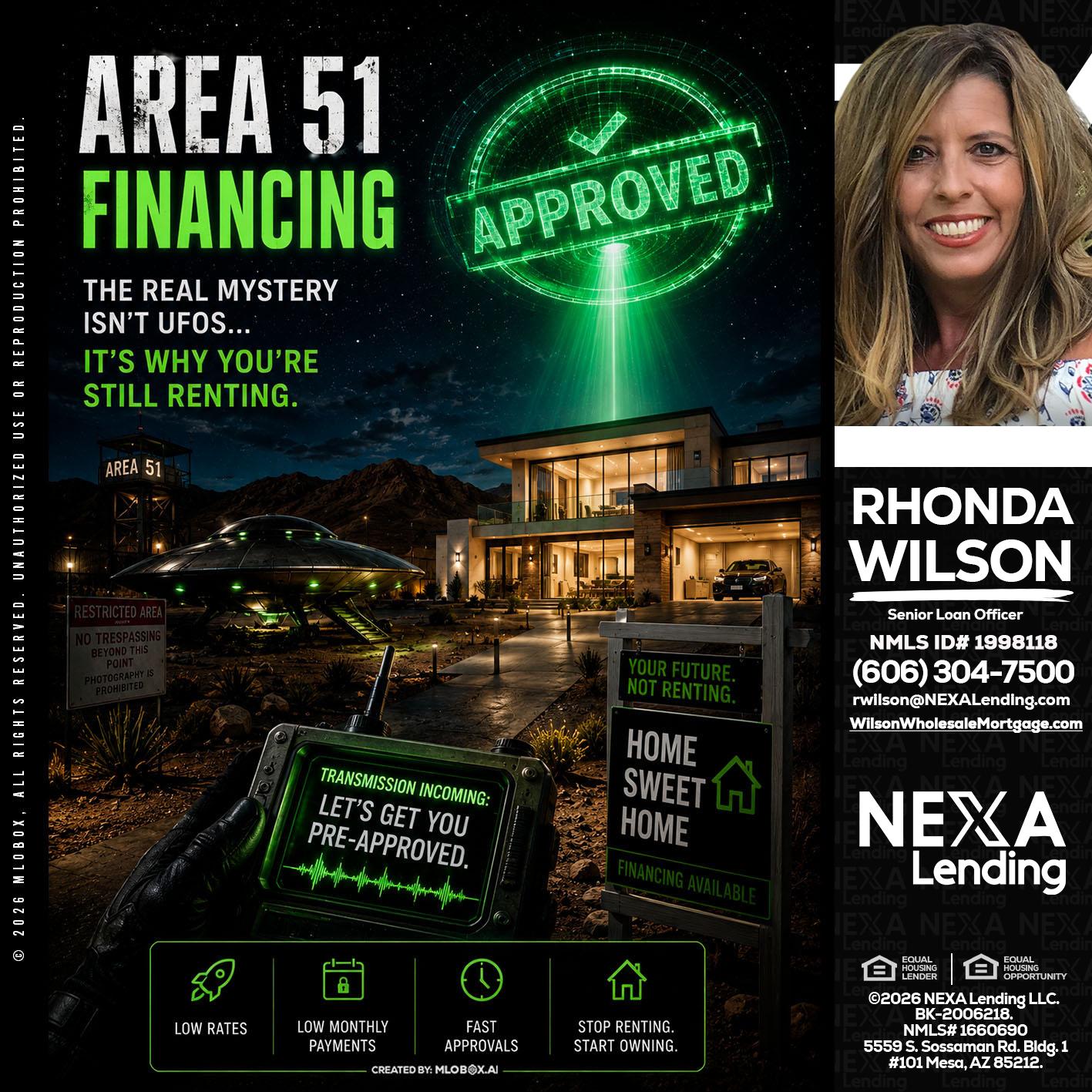 AREA 51 - Rhonda Wilson -Senior Loan Officer