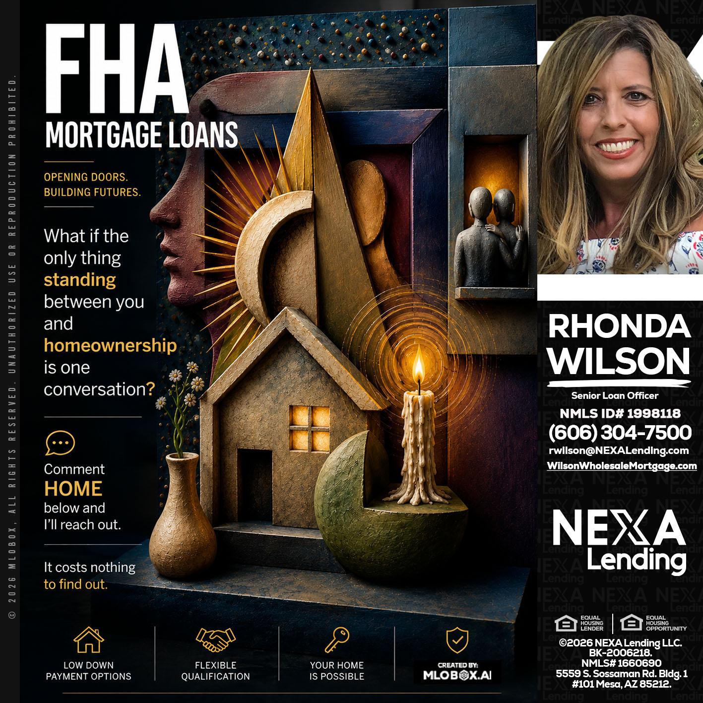 FHA - Rhonda Wilson -Senior Loan Officer