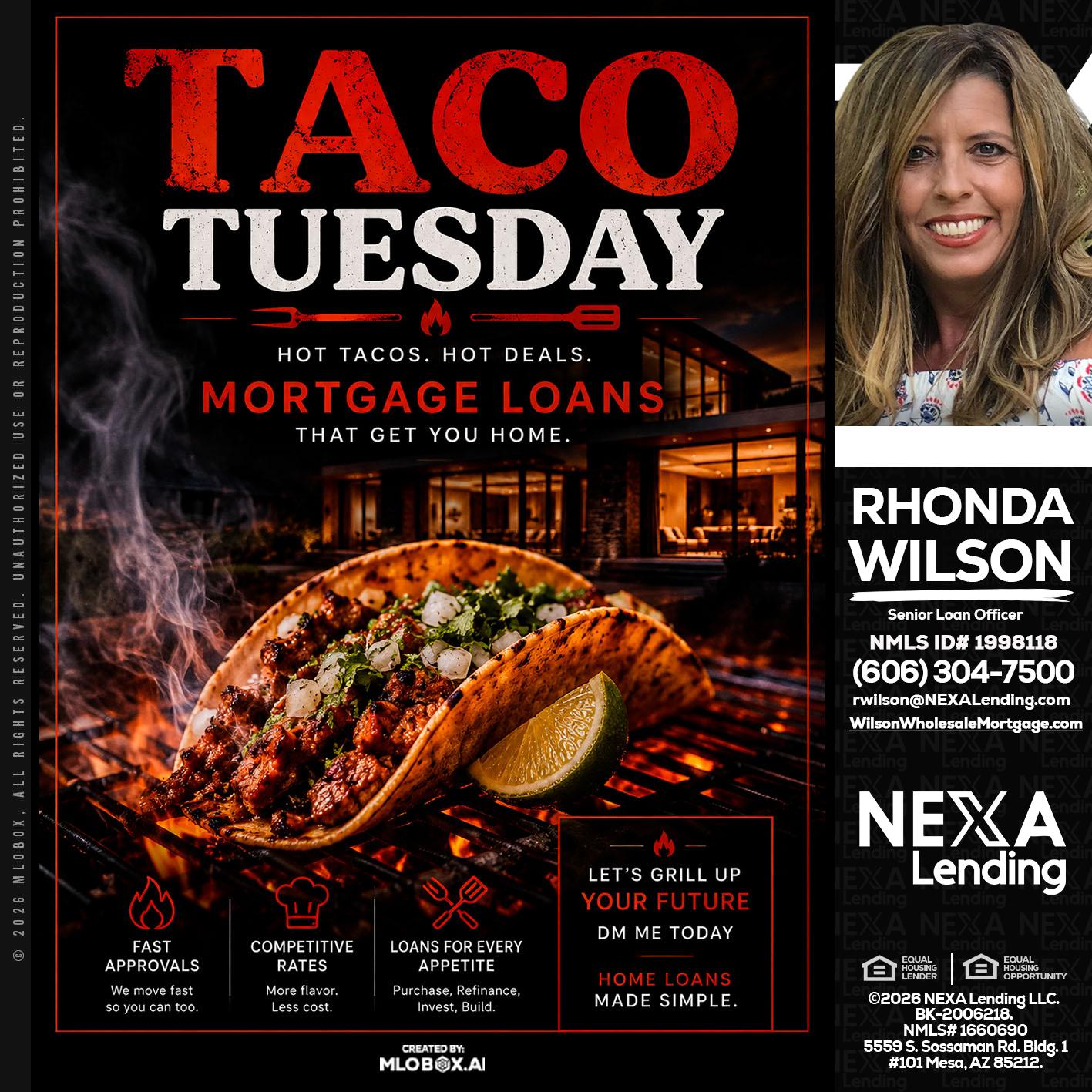 TACO TUESDAY - Rhonda Wilson -Senior Loan Officer