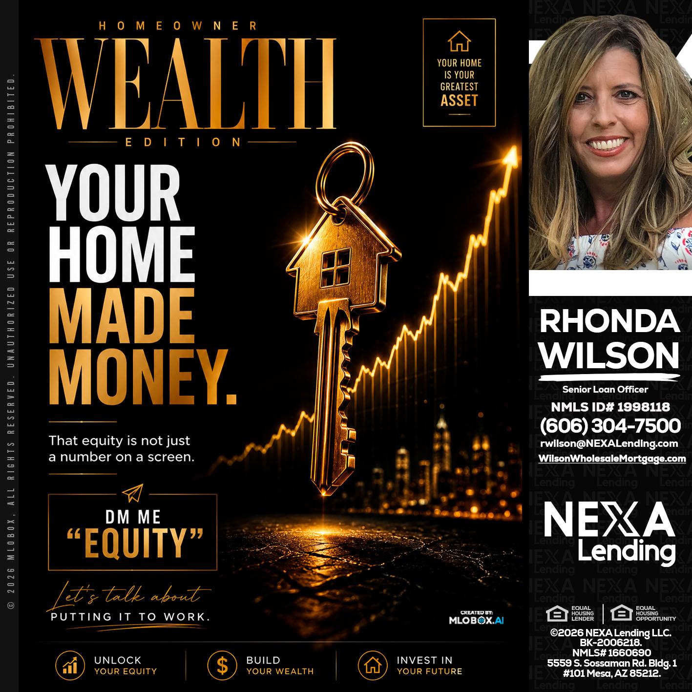 YOUR HOME MADE - Rhonda Wilson -Senior Loan Officer