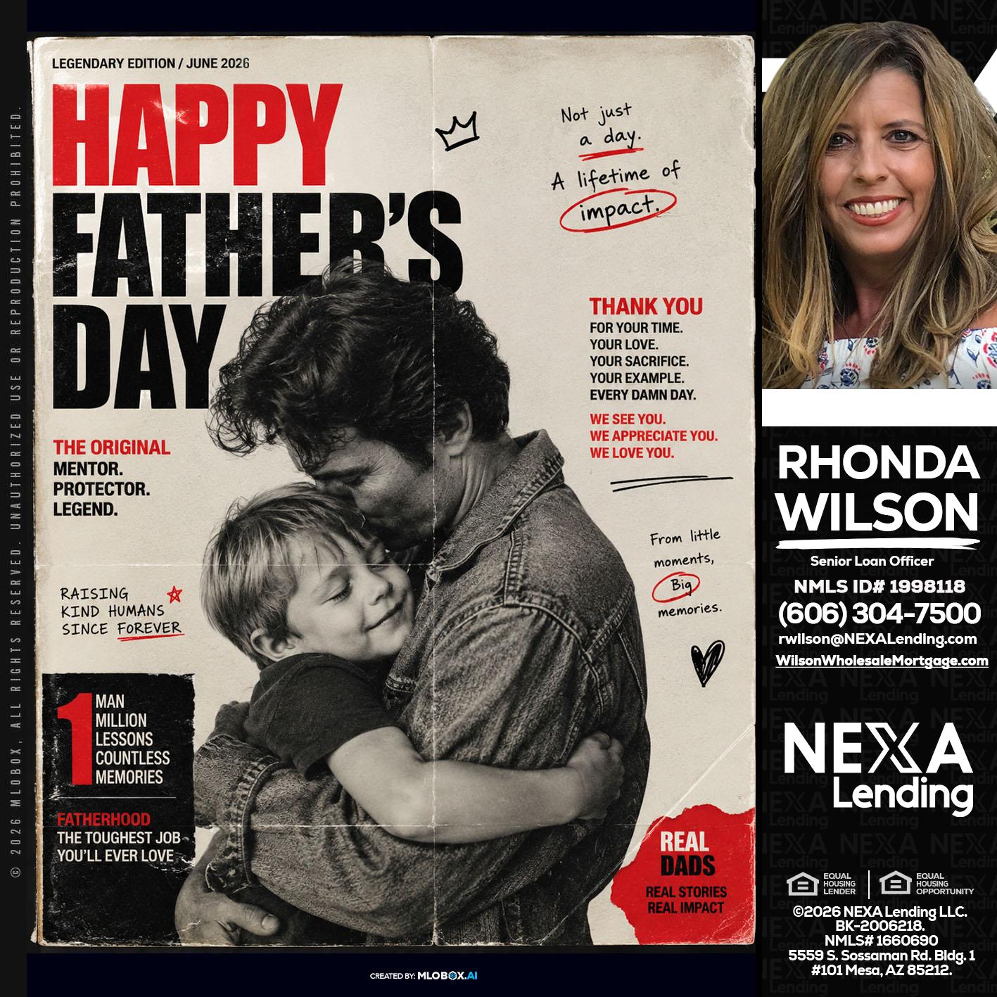 HAPPY FATHERS DAY - Rhonda Wilson -Senior Loan Officer
