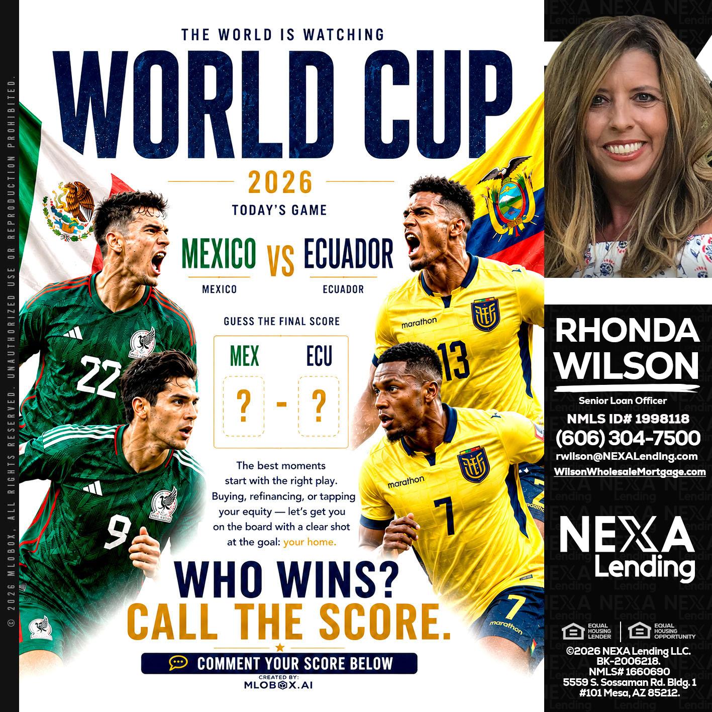 WORLD CUP 2026 - Rhonda Wilson -Senior Loan Officer