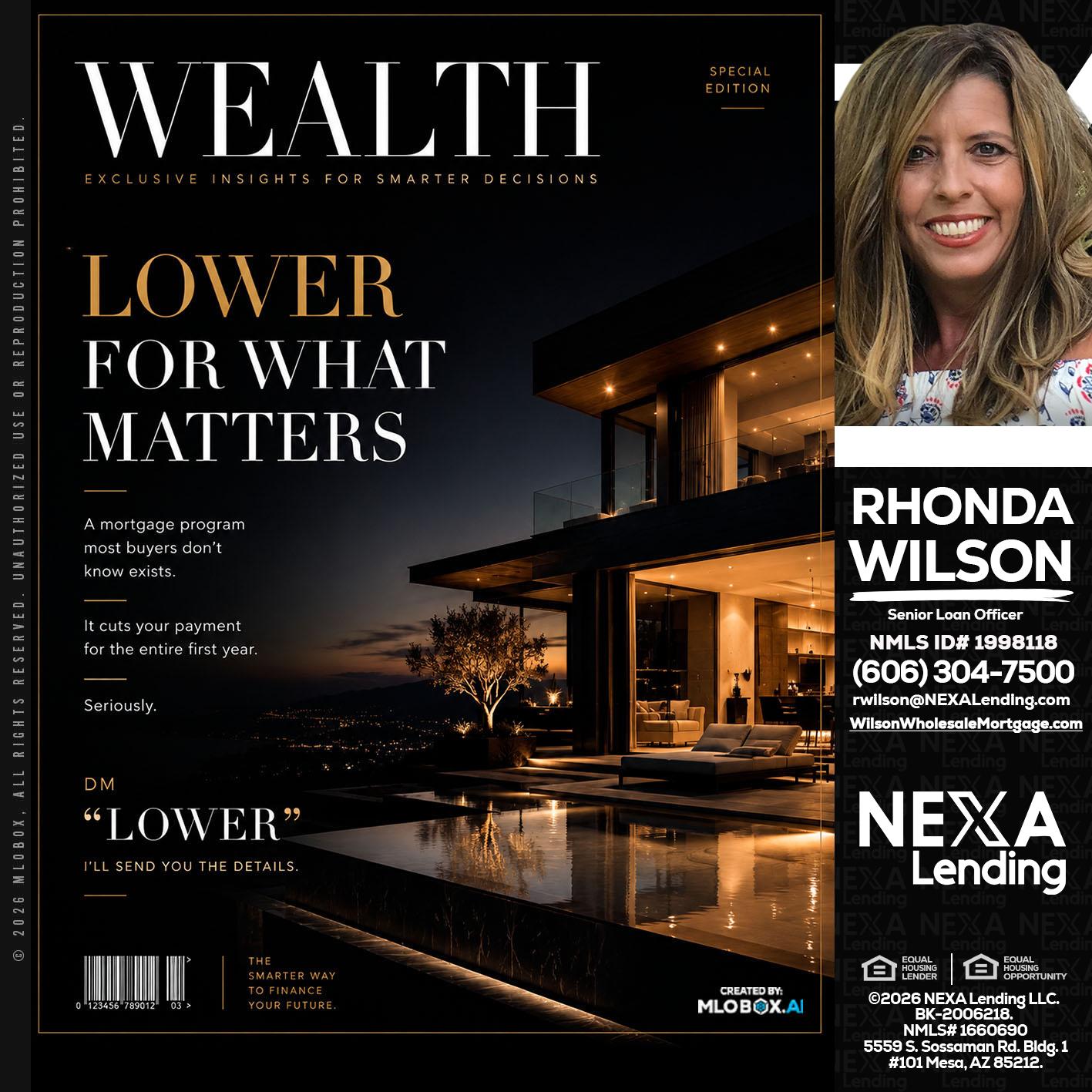 WEALTH - Rhonda Wilson -Senior Loan Officer