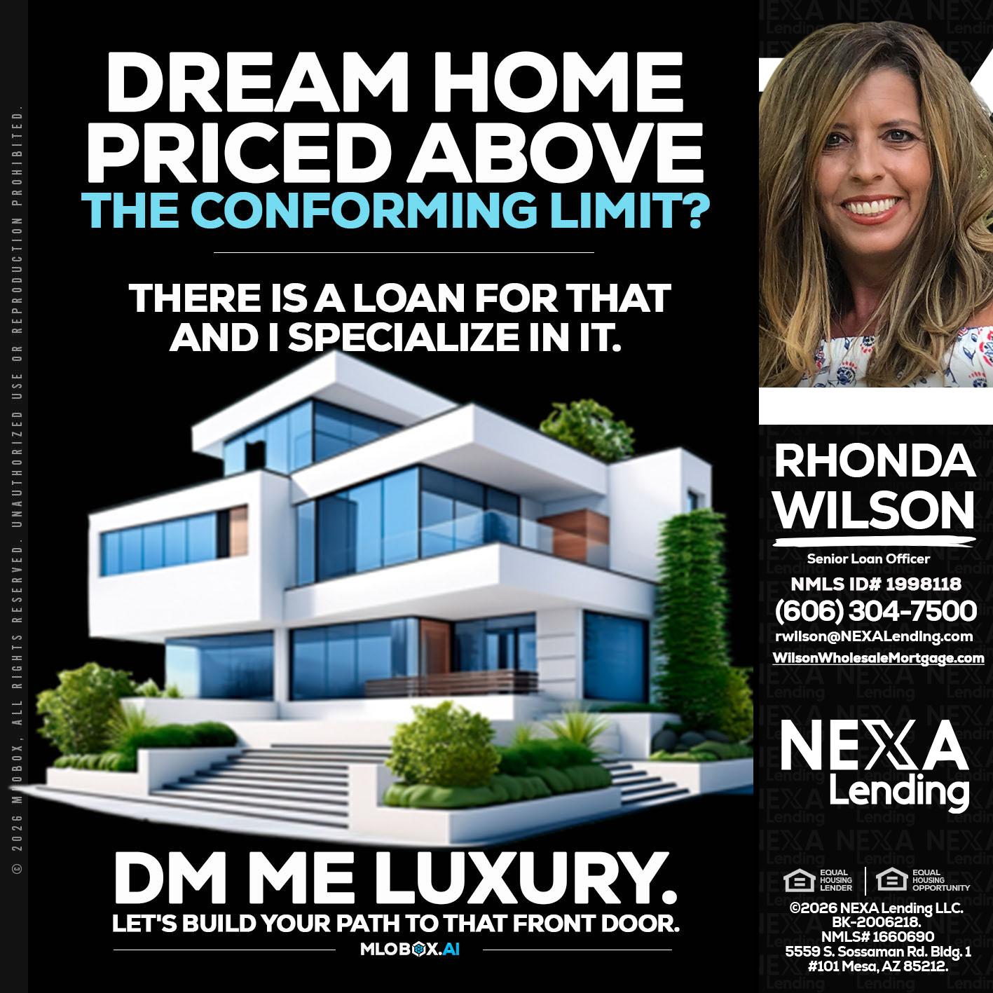 DREAM HOME - Rhonda Wilson -Senior Loan Officer