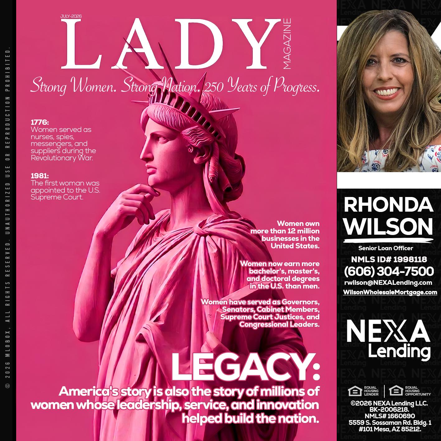 LADY LIBERTY! - Rhonda Wilson -Senior Loan Officer