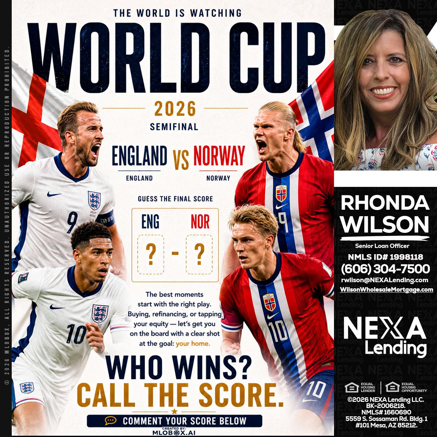 WORLD CUP 2026 - Rhonda Wilson -Senior Loan Officer