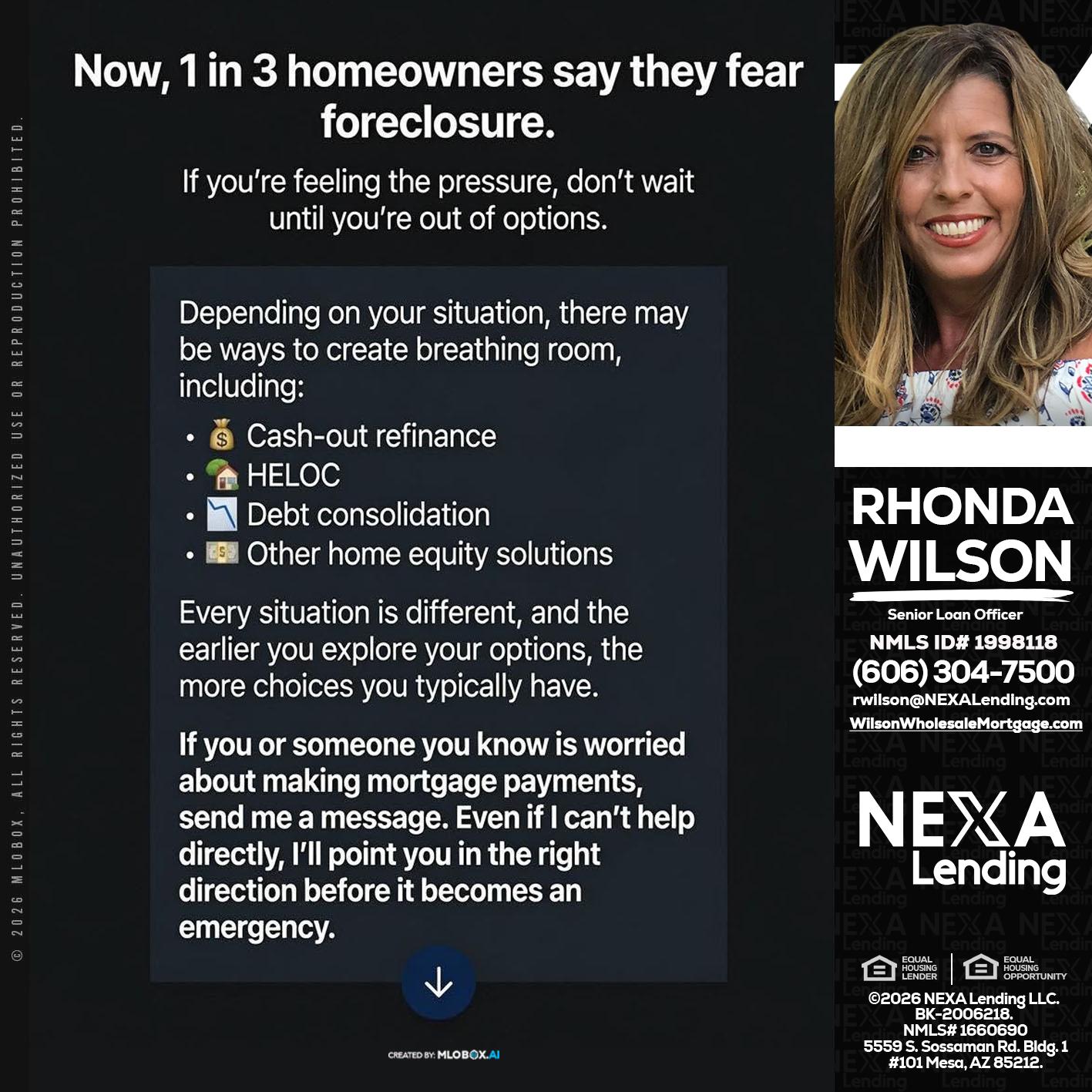 NOW - Rhonda Wilson -Senior Loan Officer